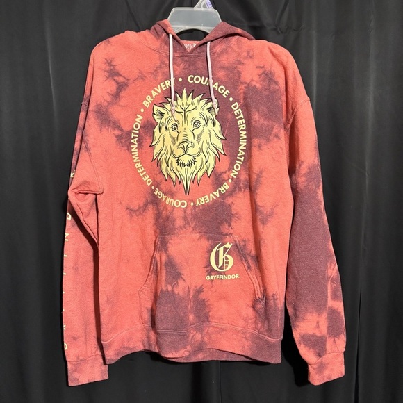 Other - Harry Potter Hoodie size M Gryffindor Tie Dye Lion Crest Wizarding World